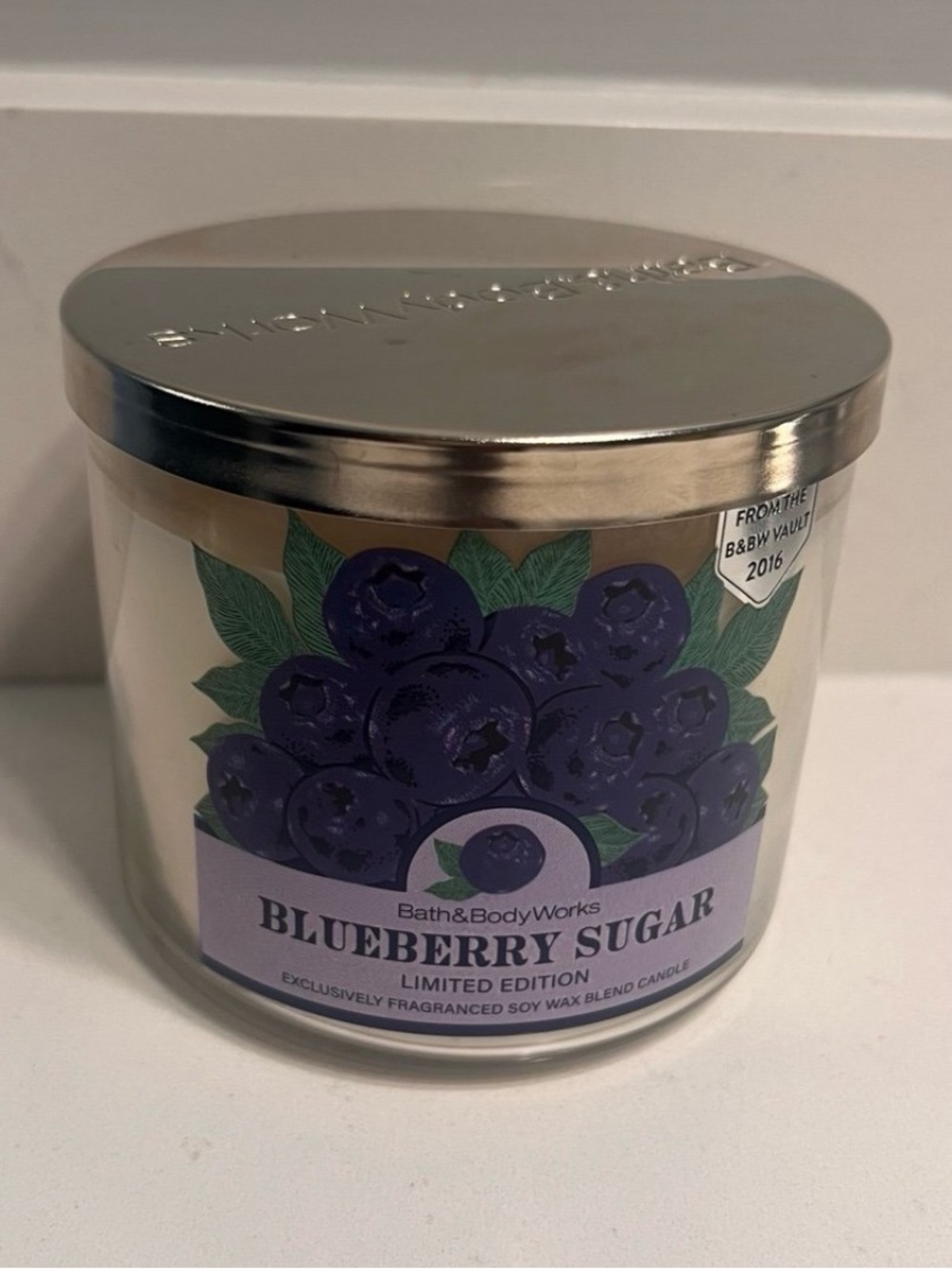 Bath & Body Works Blueberry Sugar 3 Wick Candle